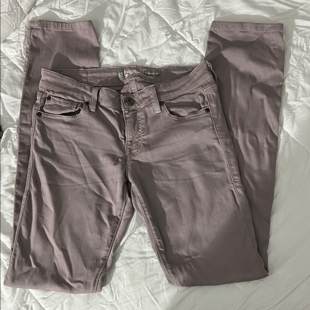 Chic Mauve Denim Pants